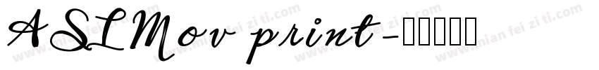 ASIMov print字体转换